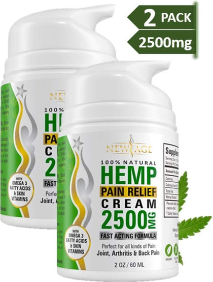 (2-Pack) Hemp Cream 2500 MG