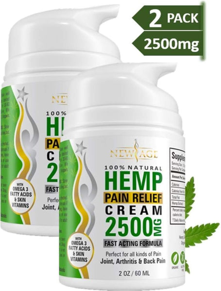New Age Hemp Pain Relief Cream 2500 Mg www.newagenaturalshemp.com