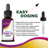(2-Pack) Hemp Oil 3000 MG